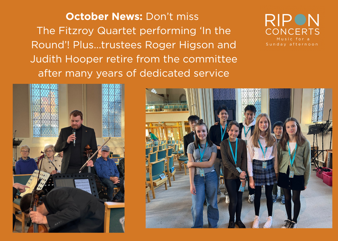 October News! The Fitzroy Quartet and Young Concerts Assistants